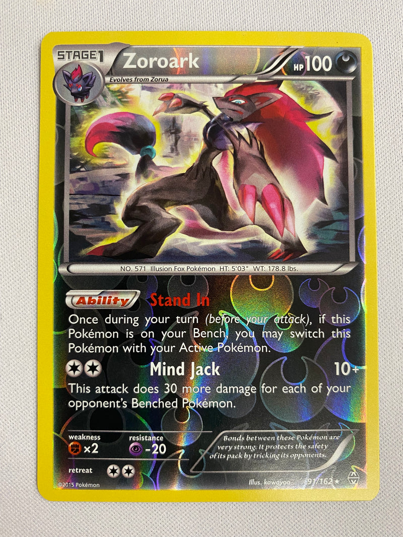 Zoroark 91/162 Reverse Holo Rare Pokemon Card Near Mint