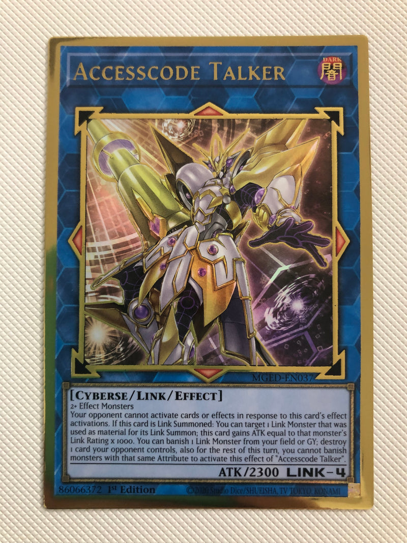 Yugioh Accesscode Talker MGED-EN037 1st Edition Premium Gold Rare  NM