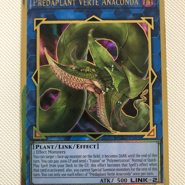 Yugioh Predaplant Verte Anaconda MGED-EN036 Gold Rare 1st Edition NM