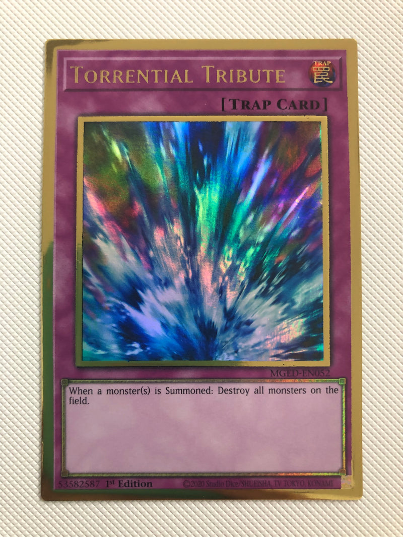 Yugioh Torrential Tribute MGED-EN052 Gold Rare 1st Edition NM