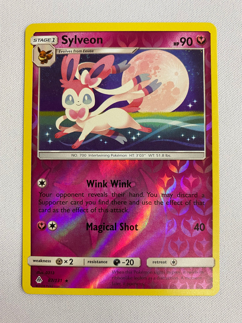 Sylveon  87/131  Rare  Reverse Holo NM Sun  Moon Forbidden Light NM
