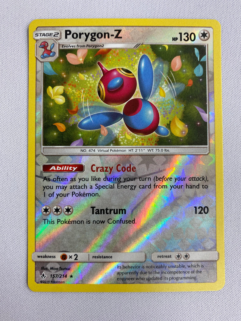 Porygon-Z  157/214  Rare Reverse Holo Pokemon Card Near Mint