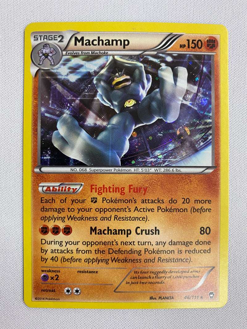Machamp 46/111 XY Furious Fists Holo Rare Pokemon Card NM