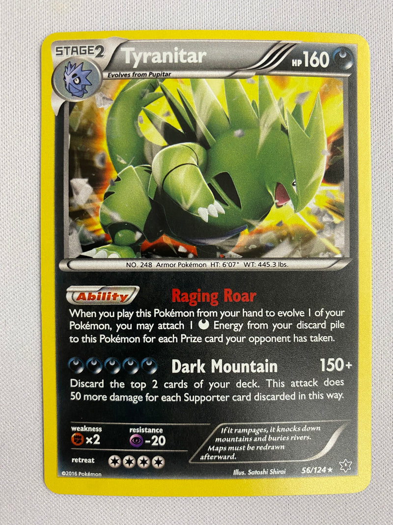 Tyranitar 56/124 XY Fates Collide Holo Rare Pokemon Card NM