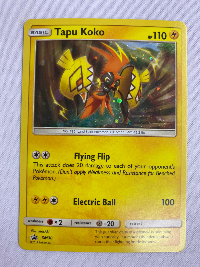 Tapu Koko SM30 Black Star Promo, Sun & Moon,Pokemon Card Near Mint,