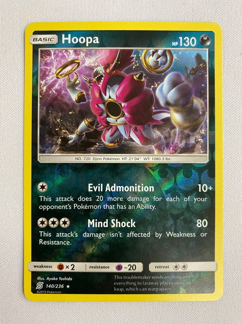 Hoopa 140/236 Reverse Holo Unified Minds Pokemon Card NM