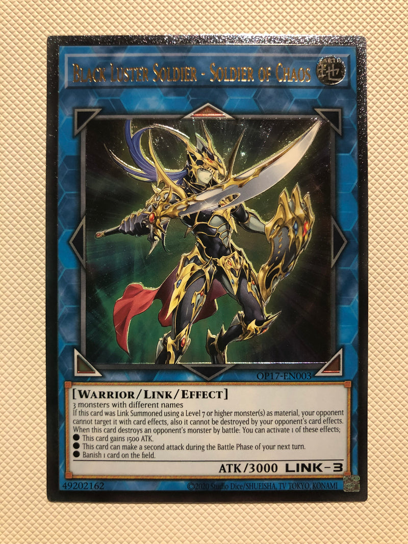 Yugioh Black Luster Soldier - Soldier of Chaos OP17-EN003 Ultimate Rare M/NM