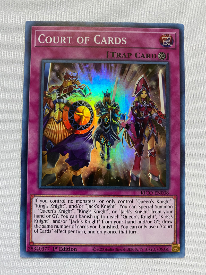 Yugioh Court of Cards KICO-EN008 Super Rare 1st Edition Near Mint