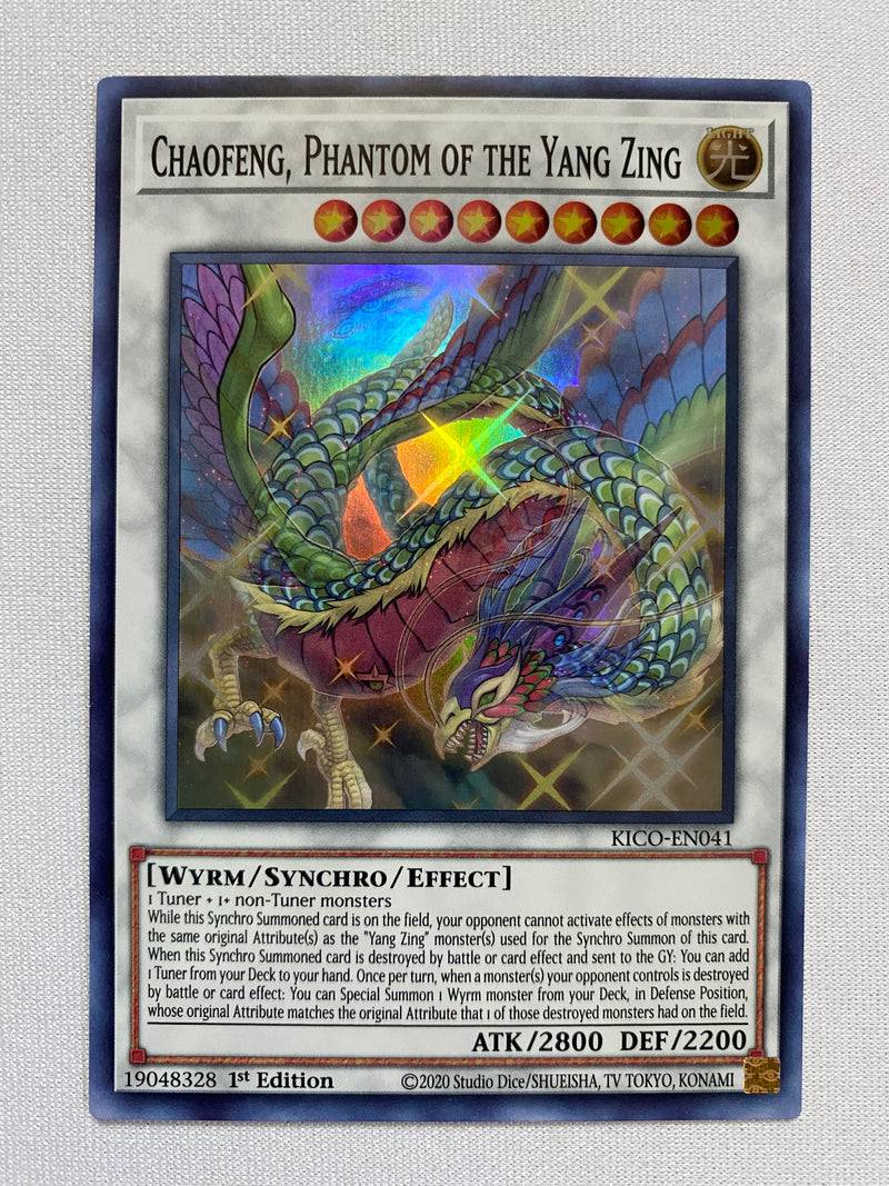 Yugioh Chaofeng, Phantom of the Yang Zing KICO-EN041 Super Rare 1st Edition NM