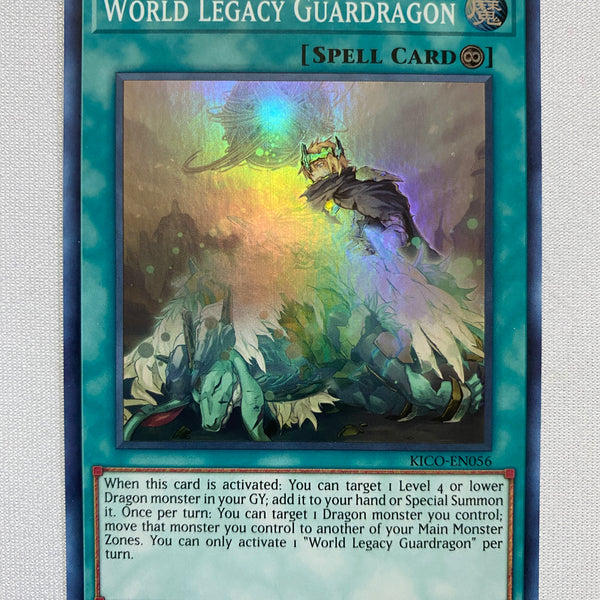 Yugioh World Legacy Guardragon KICO-EN056 Super Rare 1st Edition Near