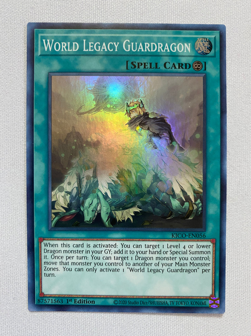 yugioh guardragon cards Yugioh World Legacy Guardragon KICO-EN056 Super Rare 1st Edition Near