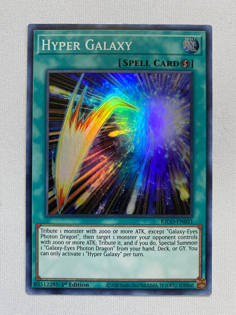 Yugioh Hyper Galaxy  KICO-EN021 Super Rare 1st Edition Near  Mint