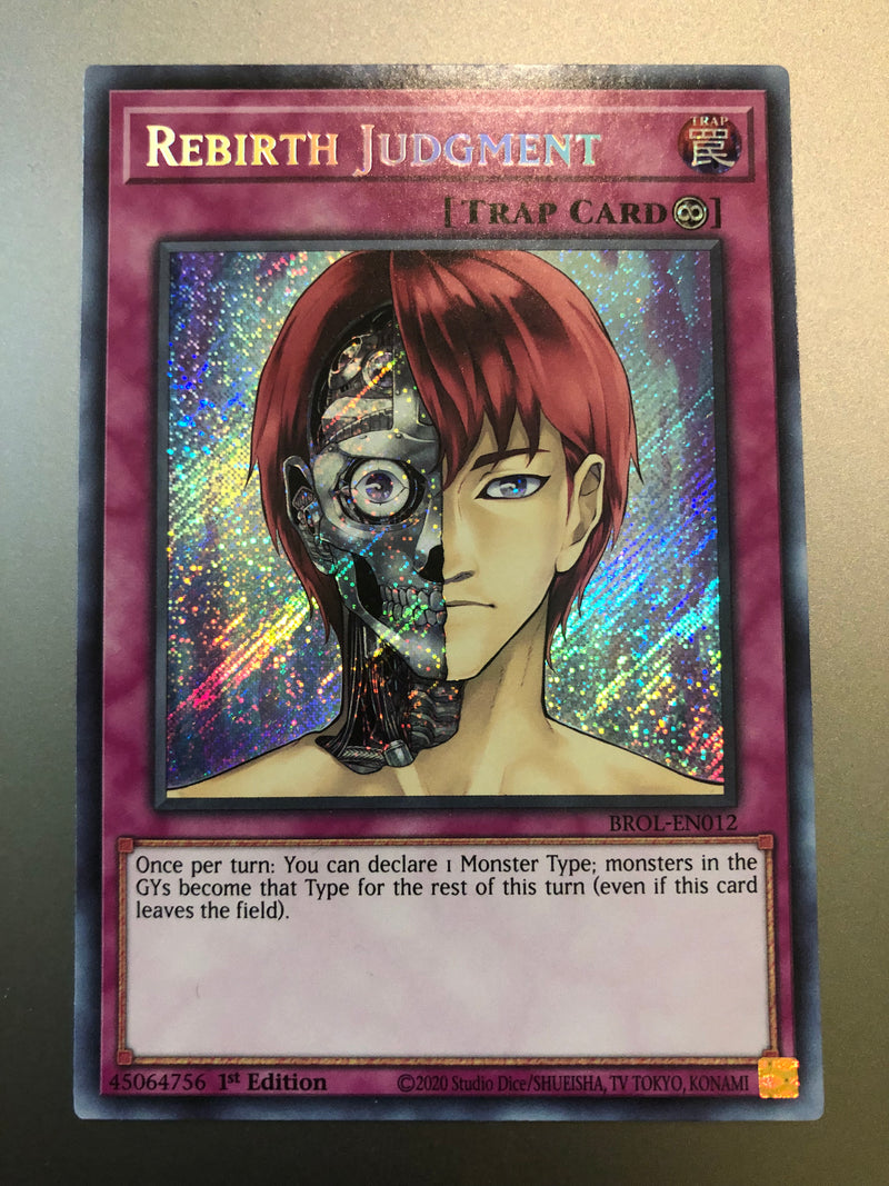 Yugioh Rebirth Judgment BROL-EN012 Secret Rare 1st Edition Edition NM