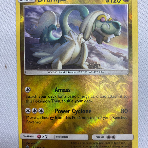 Drampa 97/145 Reverse Holo Foil Rare Pokemon Card NM