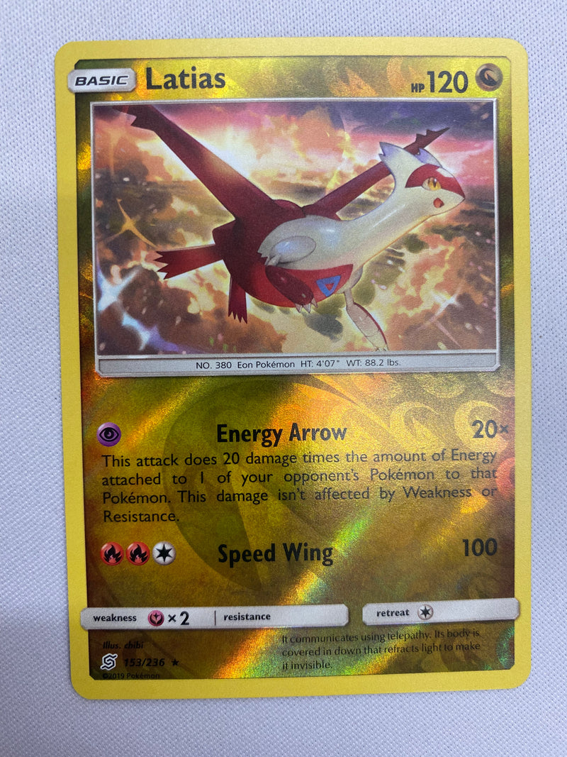 Latias 153/236 Rare Reverse Holo Pokemon Card  NM