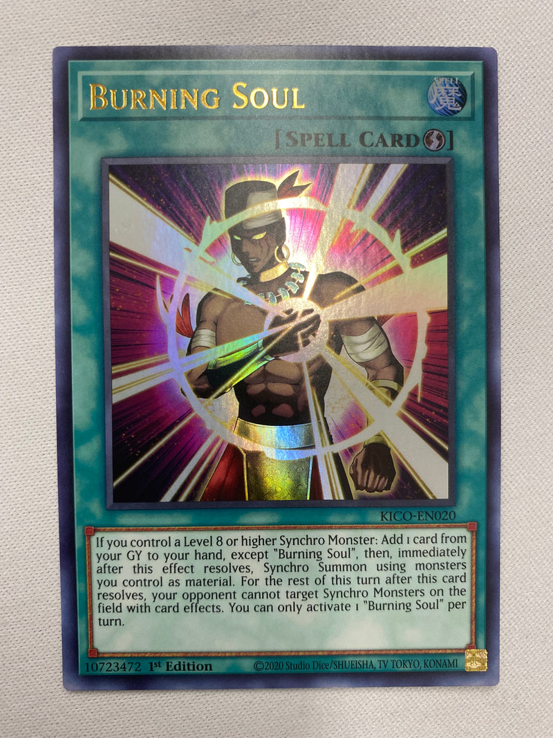 Yugioh Burning Soul KICO-EN020 1st Edition Ultra Rare NM