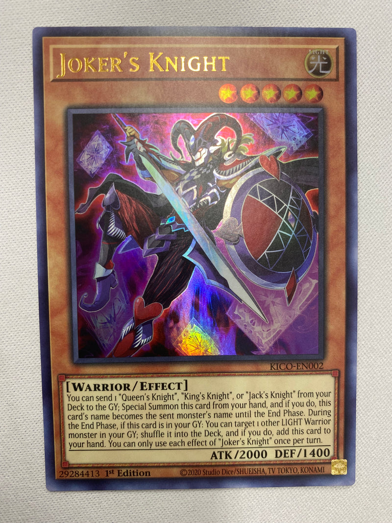 Yugioh Joker's Knight  KICO-EN002  Ultra Rare  1st Edition Near Mint