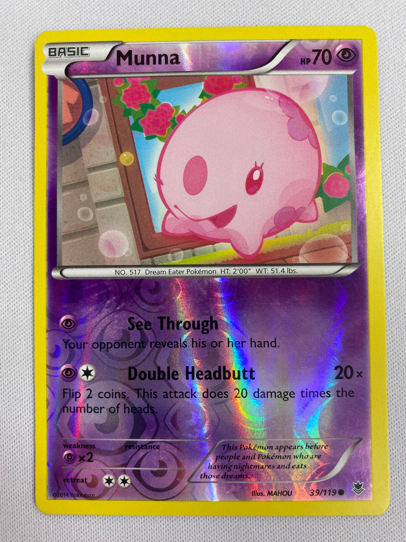 Munna Phantom Forces 39/119 EX Reverse Holo Common Pokemon Card NM Munna Phantom Forces 39/119 EX Reverse Holo Common Pokemon Card NM