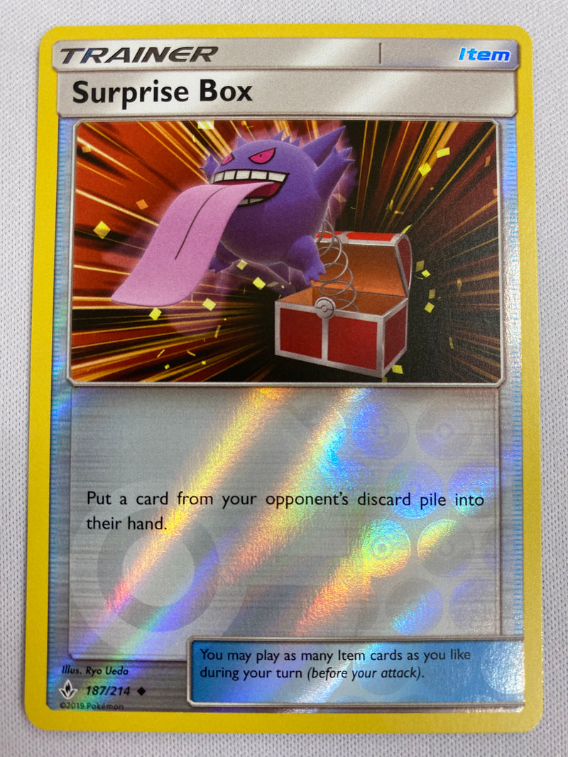 Surprise Box  187/214 Reverse Holo Foil Pokemon Card Unbroken Bonds NM