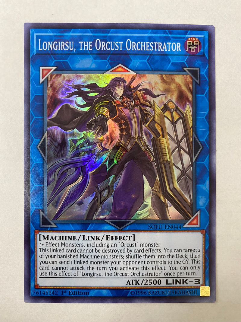 Yugioh Longirsu, the Orcust Orchestrator  SOFU-EN044 Super Rare 1st Edition NM