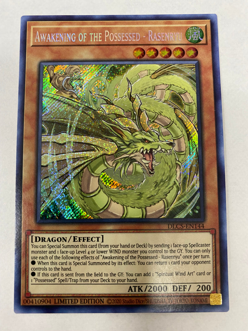 Yugioh Awakening of the Possessed Rasenryu  DLCS-EN144  Secret Rare LE NM