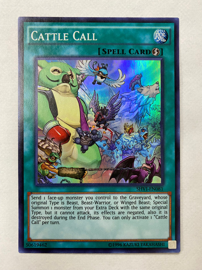 Yugioh Cattle Call SHVI-EN081 Unlimited Super Rare NM