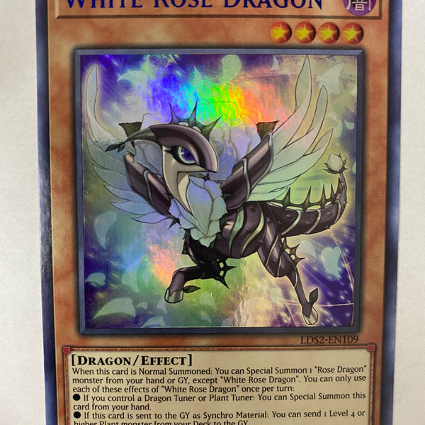 Yugioh White Rose Dragon LDS2-EN109 1st Edition Ultra Rare Blue NM Yugioh White Rose Dragon LDS2-EN109 1st Edition Ultra Rare Blue NM
