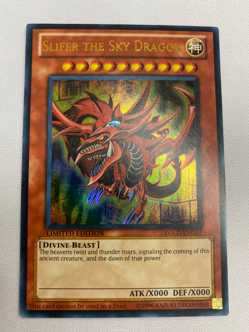 Yugioh Slifer The Sky Dragon  YGLD-ENG01  Ultra Rare  Limited Edition Near Mint