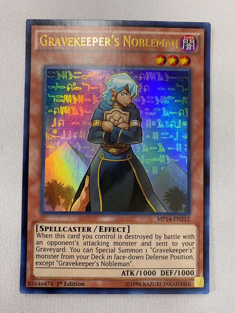 Yugioh Gravekeeper’s Nobleman MP14-EN212 Ultra Rare 1st Edition Near Mint