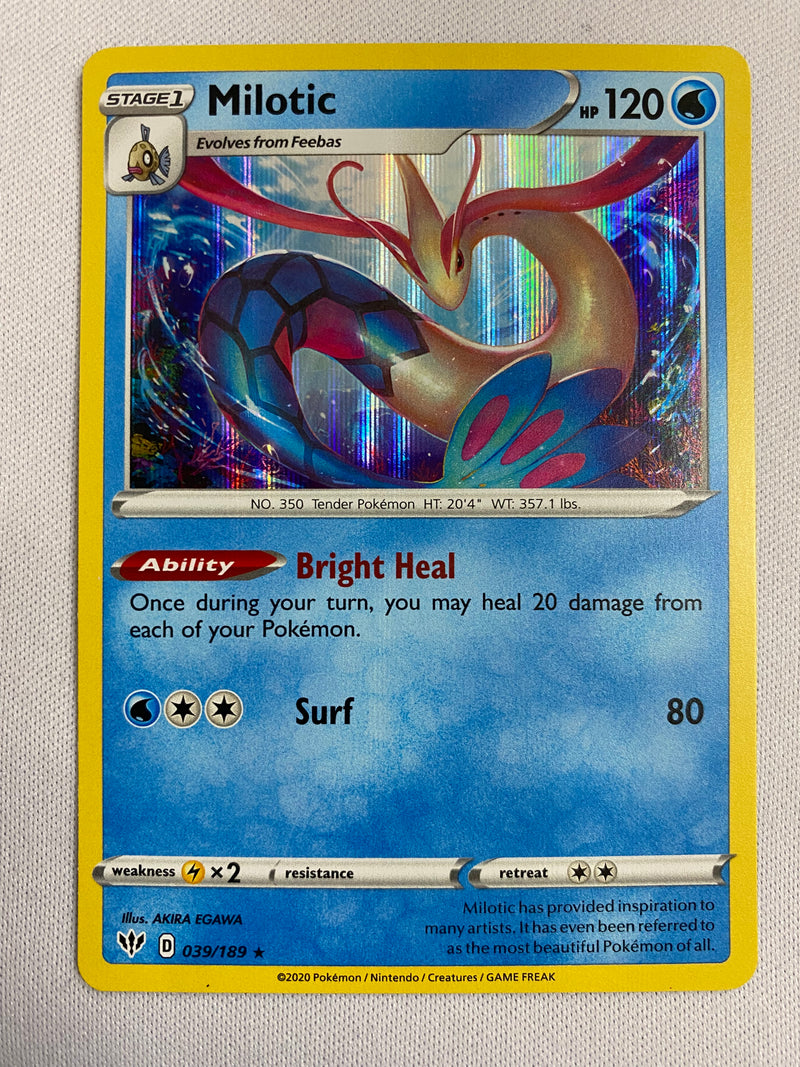 Milotic 039/189  Darkness Ablaze  Holo Pokemon Card  NM