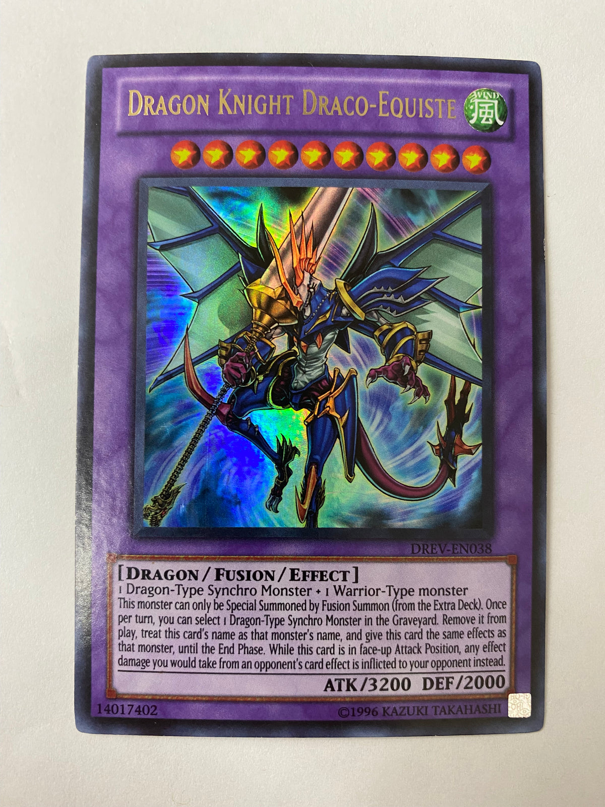 Yugioh Dragon Knight Draco-Equiste DREV-EN038 Ultra Rare Unlimited NM
