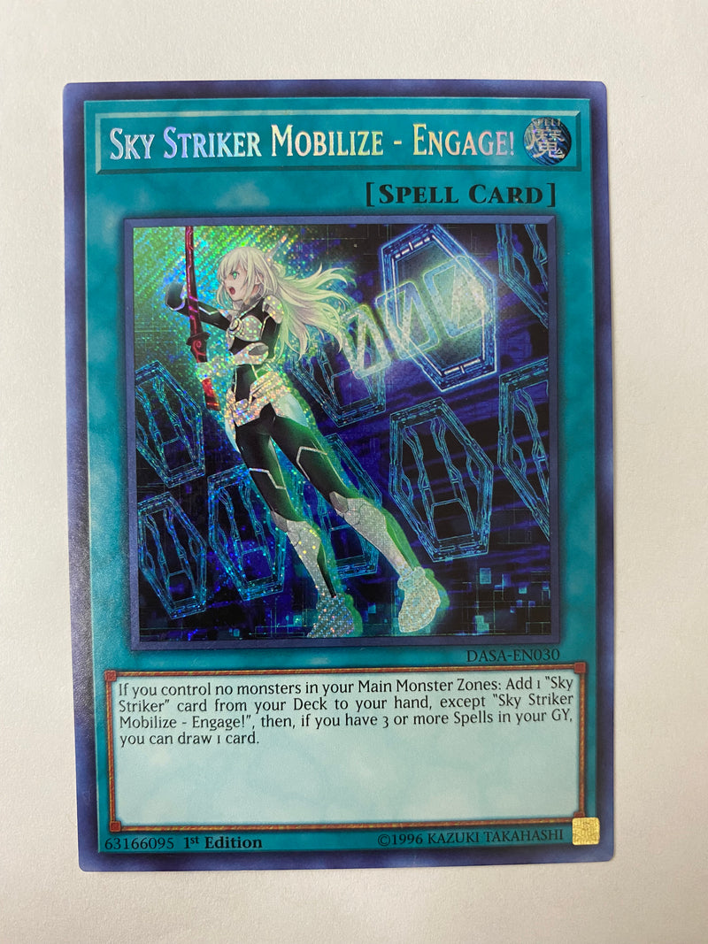 Yugioh  Sky Striker Mobilize Engage  DASA-EN030  Secret Rare 1st Edition NM