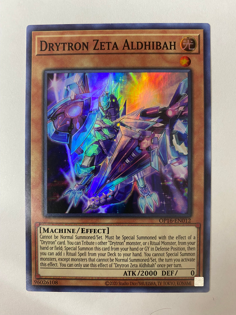 Yugioh Drytron Zeta Aldhibah OP16-EN012 Super Rare Unlimited Near Mint