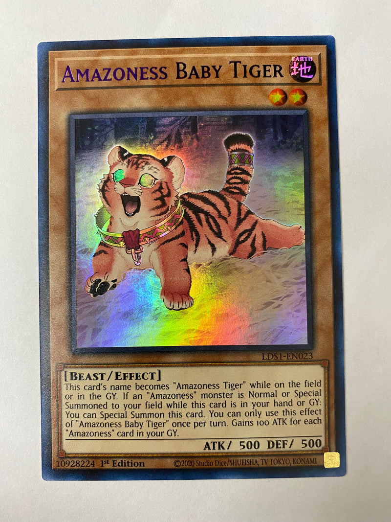 Yugioh Amazoness Baby Tiger LDS1-EN023  1st Edition Purple Ultra Rare NM