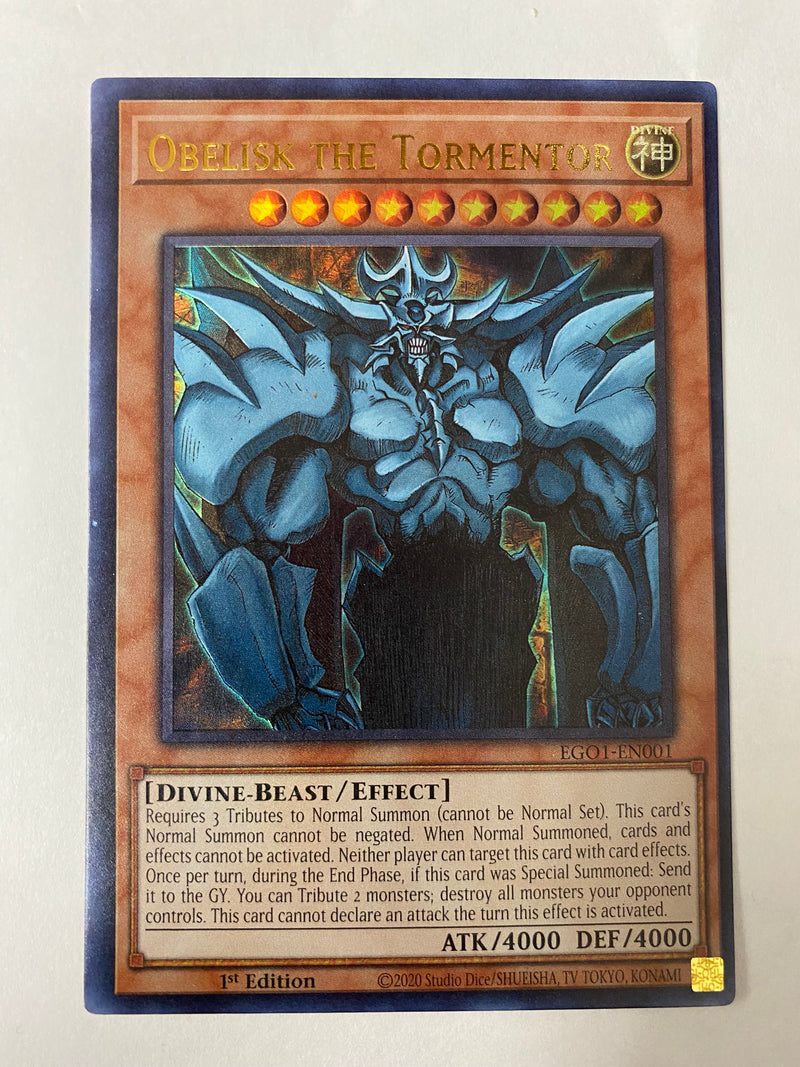 Yugioh Obelisk the Tormentor EGO1-EN001 1st Edition Ultra Rare NM