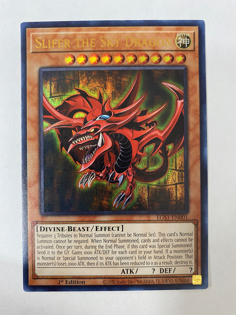 Yugioh Slifer the Sky Dragon EGS1-EN001 1st Edition Ultra Rare NM