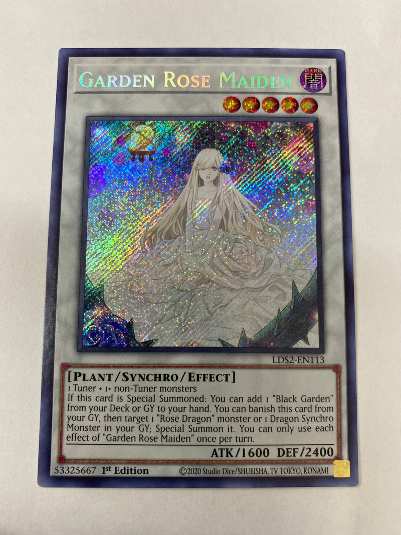 Yugioh Garden Rose Maiden LDS2-EN113 Secret Rare 1st Edition NM Yugioh Garden Rose Maiden LDS2-EN113 Secret Rare 1st Edition NM