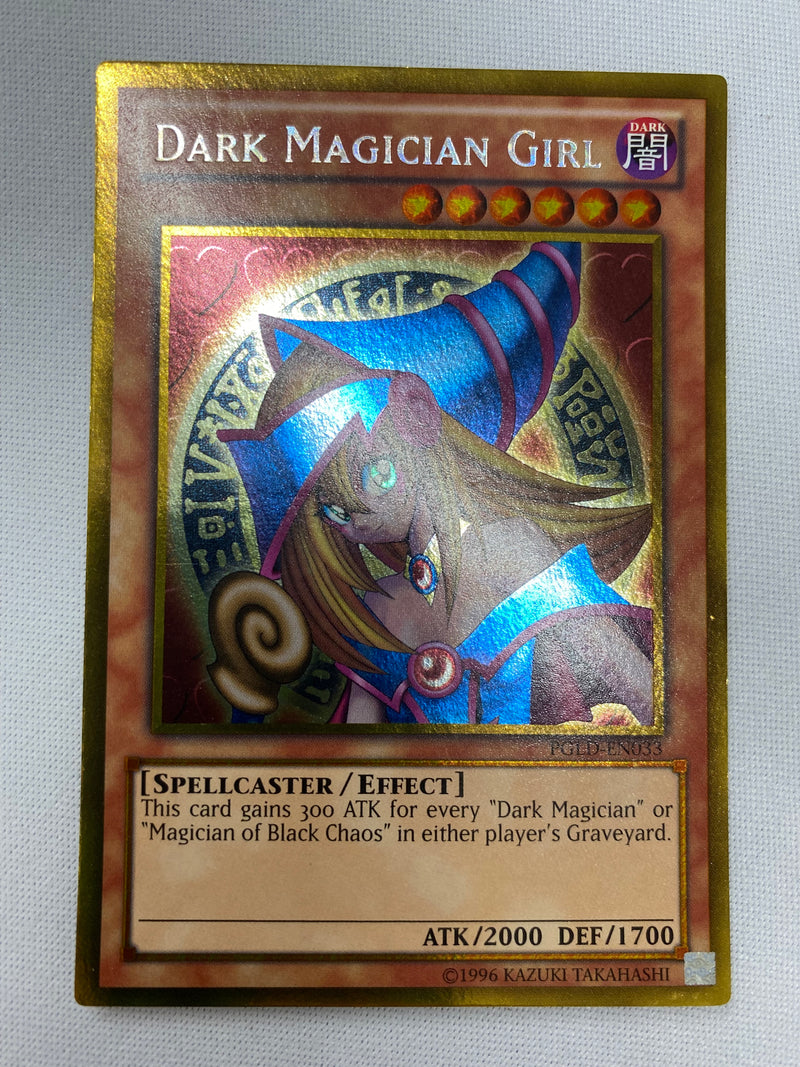 Yugioh Dark Magician Girl  PGLD-EN033  Unlimited  Gold Rare NM