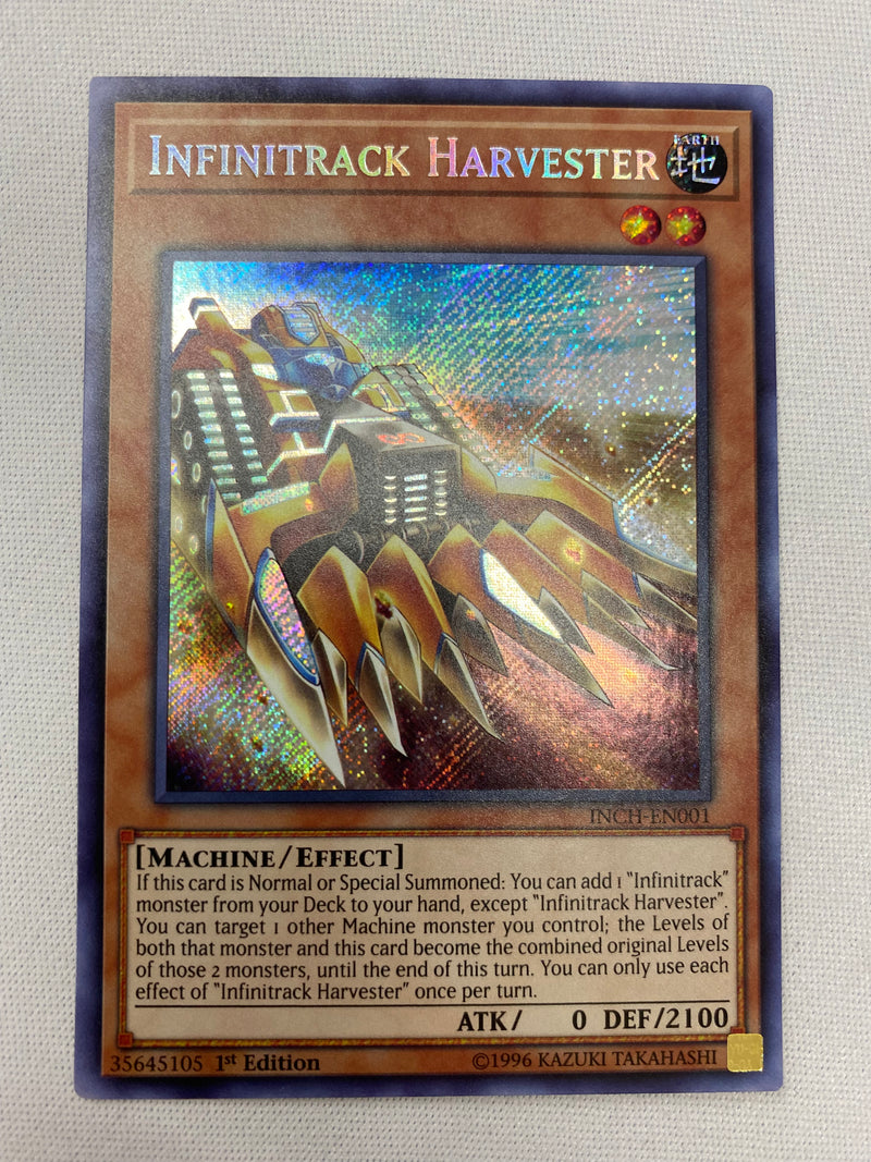 yugioh infinitrack cards Yugioh Infinitrack Harvester INCH-EN001 Secret Rare 1st Edition Near M