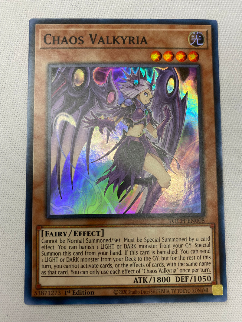 Yugioh! Chaos Valkyria TOCH-EN008 Super Rare 1st Edition Near Mint Yugioh! Chaos Valkyria TOCH-EN008 Super Rare 1st Edition Near Mint