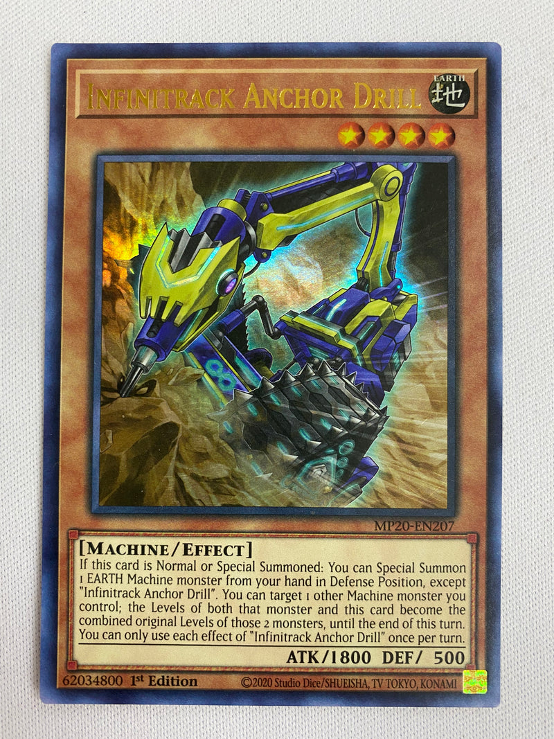 Yugioh Infinitrack Anchor Drill MP20-EN207 Ultra Rare 1st Edition  NM