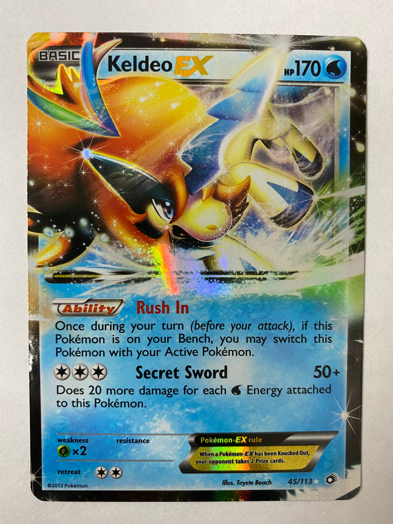 Keldeo EX 45/113 Ultra Rare Pokemon Card Near Mint Keldeo EX 45/113 Ultra Rare Pokemon Card Near Mint