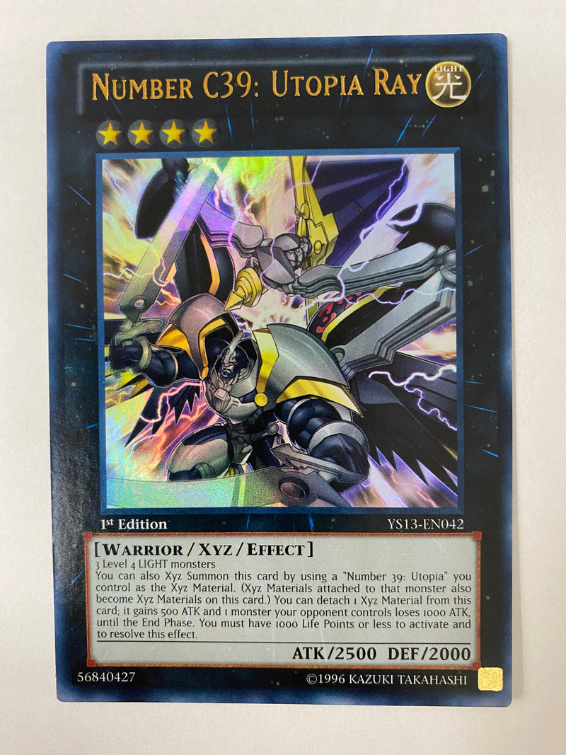Yougioh Number C39  Utopia Ray YS13-EN042  Ultra Rare 1st Edition NM