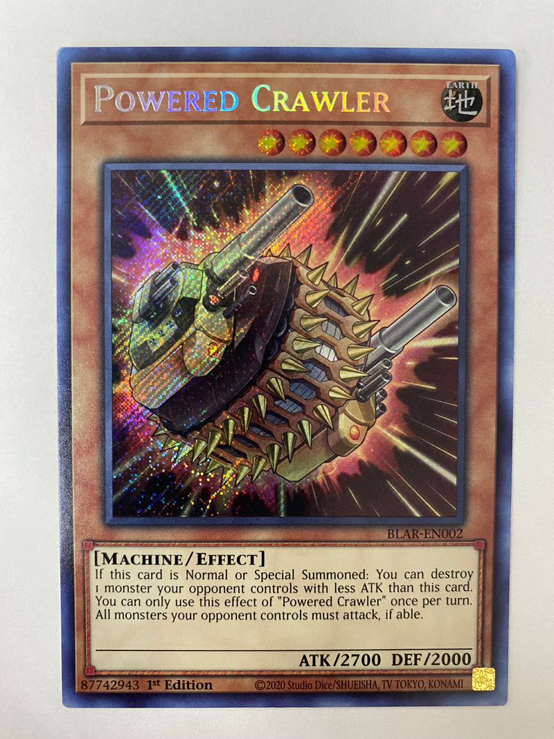Yugioh Powered Crawler BLAR-EN002 Secret Rare 1st Edition Near Mint