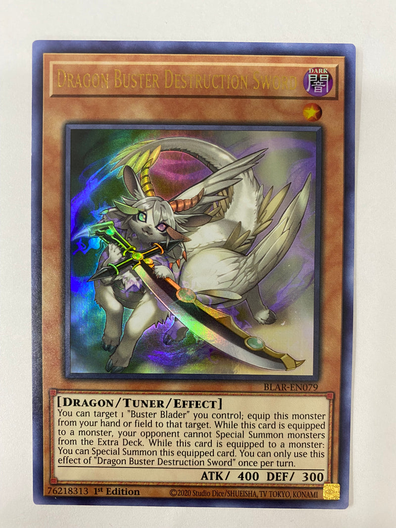 Yugioh Dragon Buster Destruction Sword BLAR-EN079 Ultra Rare 1st Edition NM