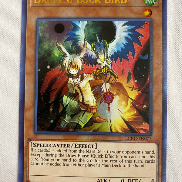 bird deck yugioh Yugioh Droll & Lock Bird LCKC-EN077 Ultra Rare 1st Edition Near Mint