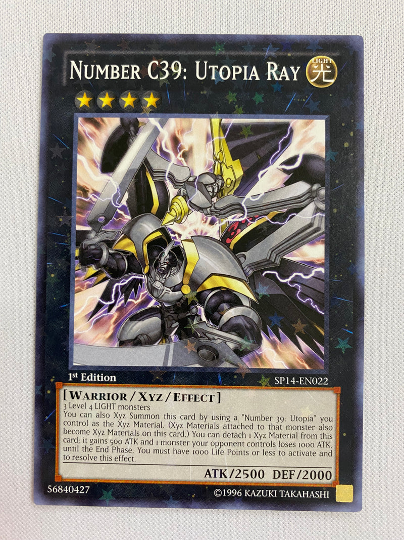 Yugioh Number C39: Utopia Ray SP14-EN022 1st Edition Starfoil Rare NM