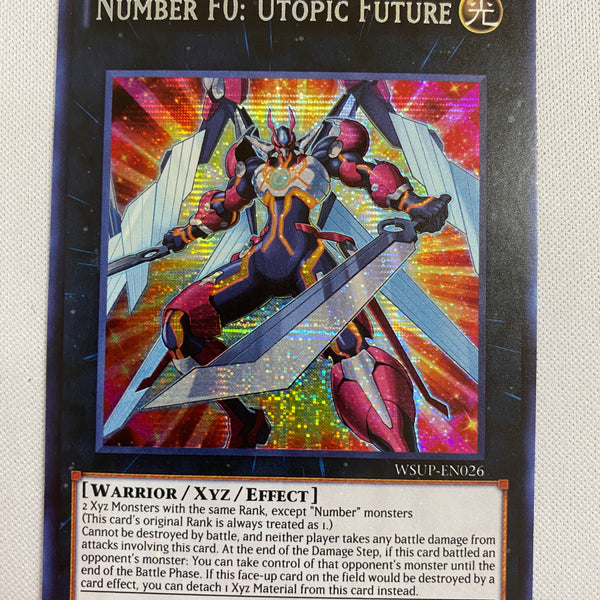 Yugioh Number F0: Utopic Future WSUP-EN026 Prismatic Secret Rare 1st E