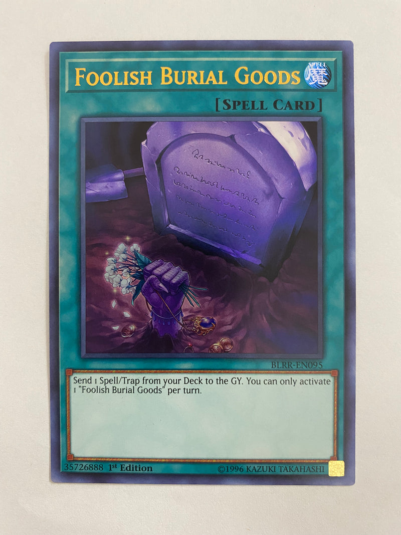 Yugioh Foolish Burial Goods BLRR-EN095 Ultra Rare 1st Edition NM