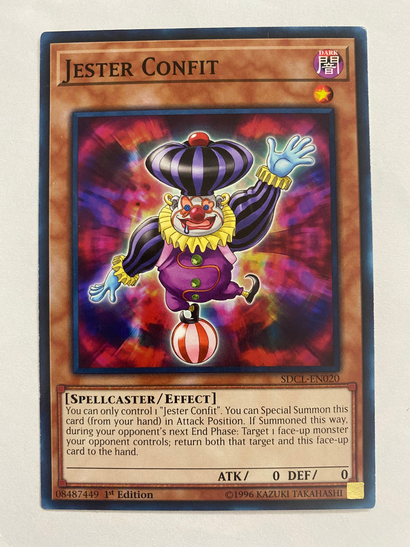 Yugioh Jester Confit  SDCL-EN020  Common  1st Edition Near Mint